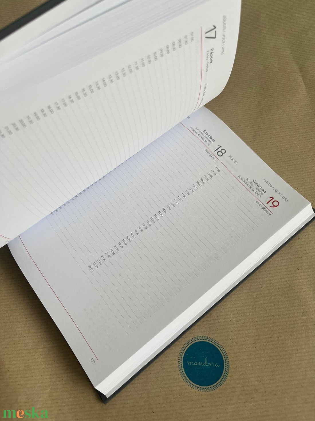 Mandalás határidőnapló - szürke - otthon & életmód - papír, írószer - naptár & tervező - Meska.hu