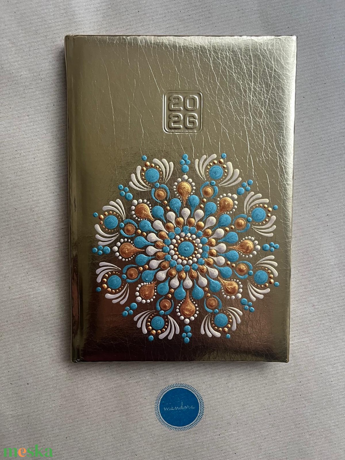 Mandalás határidőnapló - arany - otthon & életmód - papír, írószer - naptár & tervező - Meska.hu