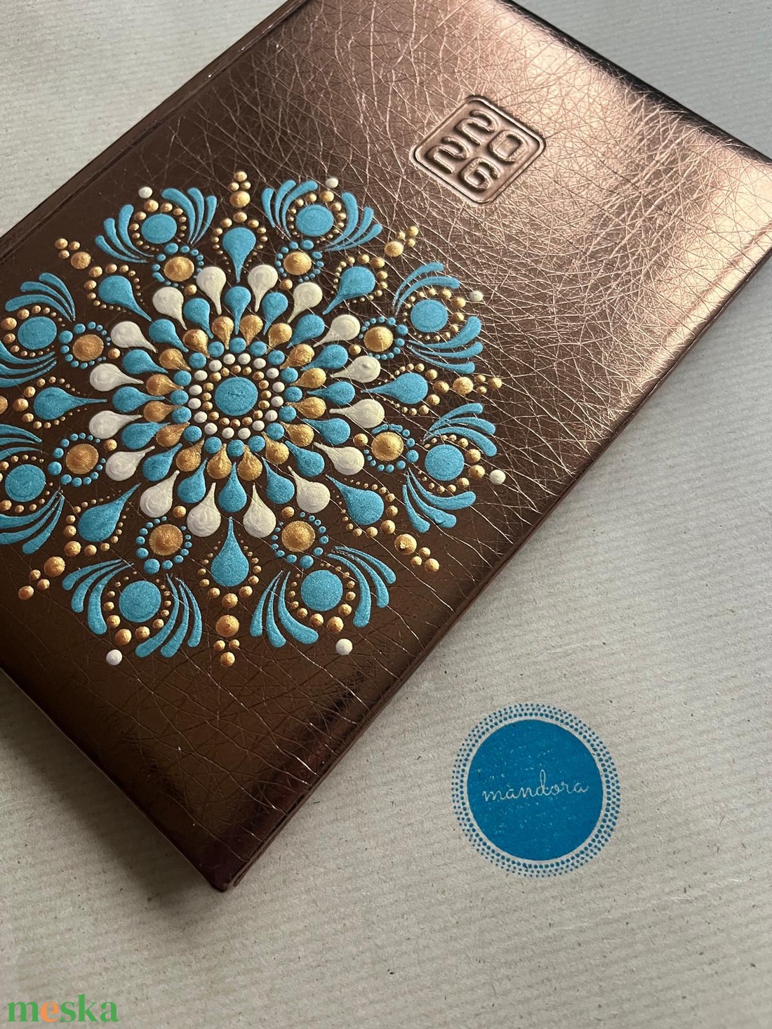 Mandalás határidőnapló - bronz - otthon & életmód - papír, írószer - naptár & tervező - Meska.hu