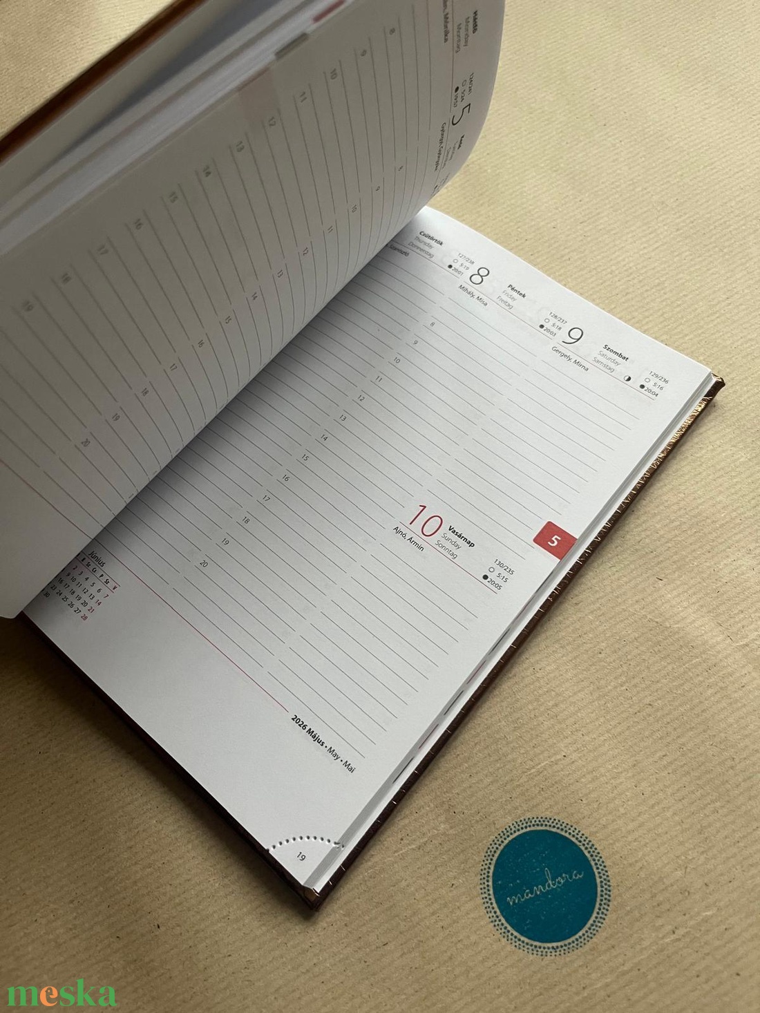 Mandalás határidőnapló - bronz - otthon & életmód - papír, írószer - naptár & tervező - Meska.hu