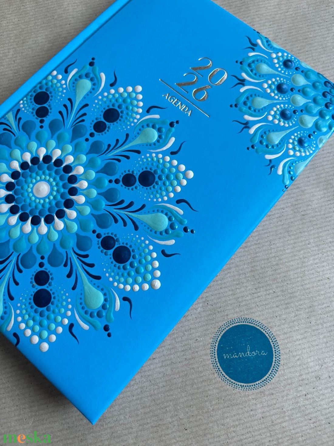 Mandalás határidőnapló - kék - otthon & életmód - papír, írószer - naptár & tervező - Meska.hu