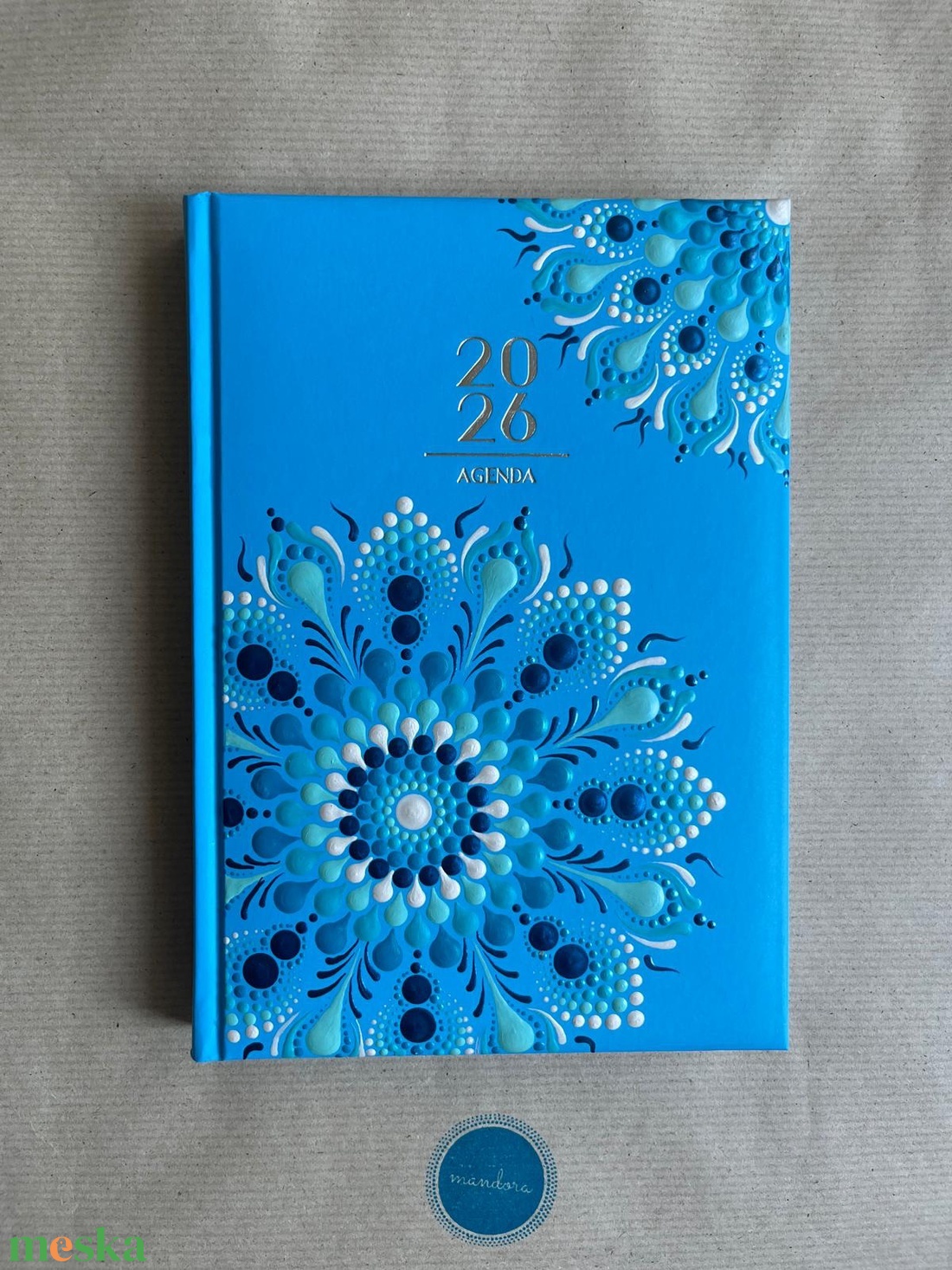 Mandalás határidőnapló - kék - otthon & életmód - papír, írószer - naptár & tervező - Meska.hu