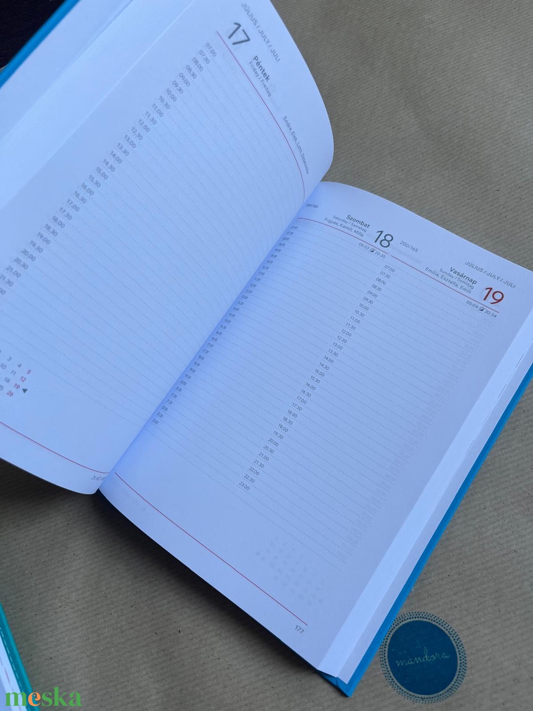 Mandalás határidőnapló - kék - otthon & életmód - papír, írószer - naptár & tervező - Meska.hu