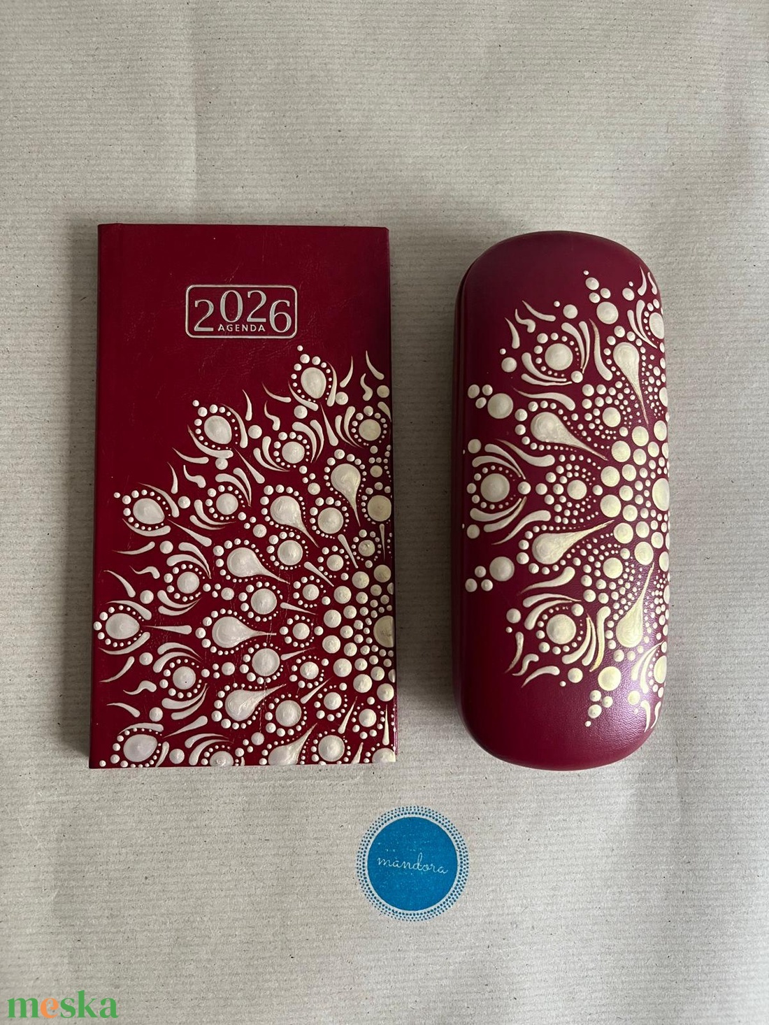 Ajándékszett - szemüvegtok, zsebnaptár mandalával - táska & tok - pénztárca & más tok - szemüvegtok - Meska.hu