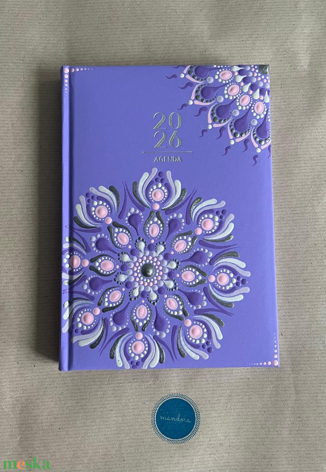 Mandalás határidőnapló - lila - otthon & életmód - papír, írószer - naptár & tervező - Meska.hu
