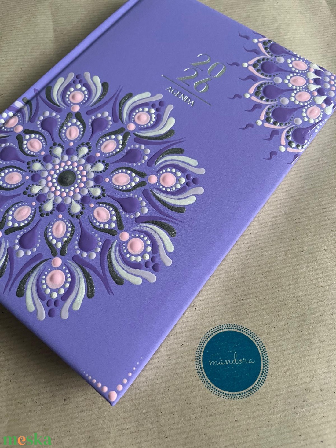 Mandalás határidőnapló - lila - otthon & életmód - papír, írószer - naptár & tervező - Meska.hu