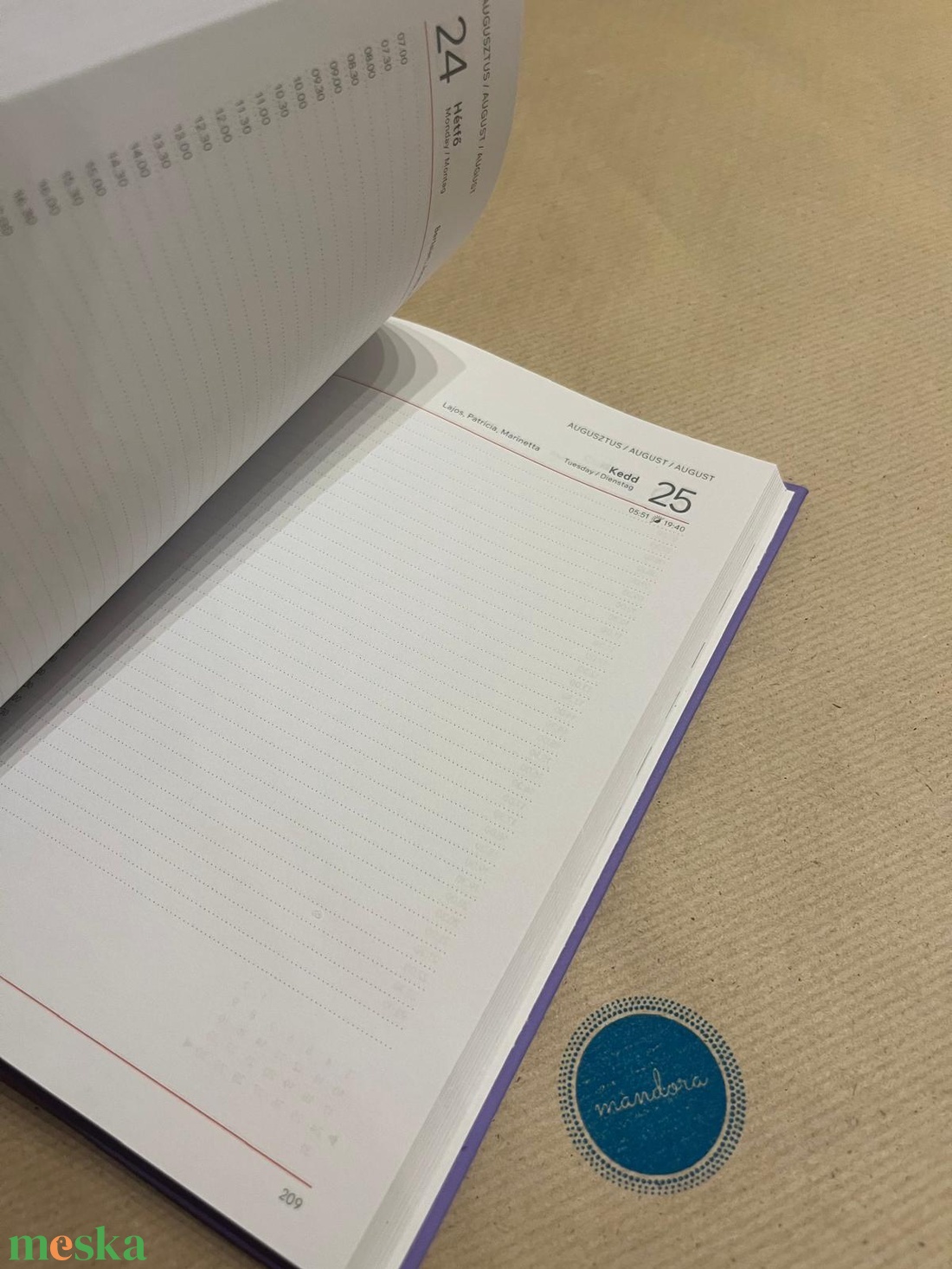 Mandalás határidőnapló - lila - otthon & életmód - papír, írószer - naptár & tervező - Meska.hu