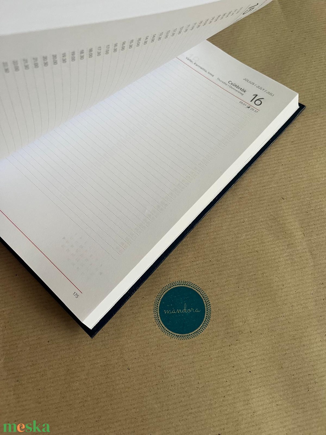 Mandalás határidőnapló - sötétkék - otthon & életmód - papír, írószer - naptár & tervező - Meska.hu