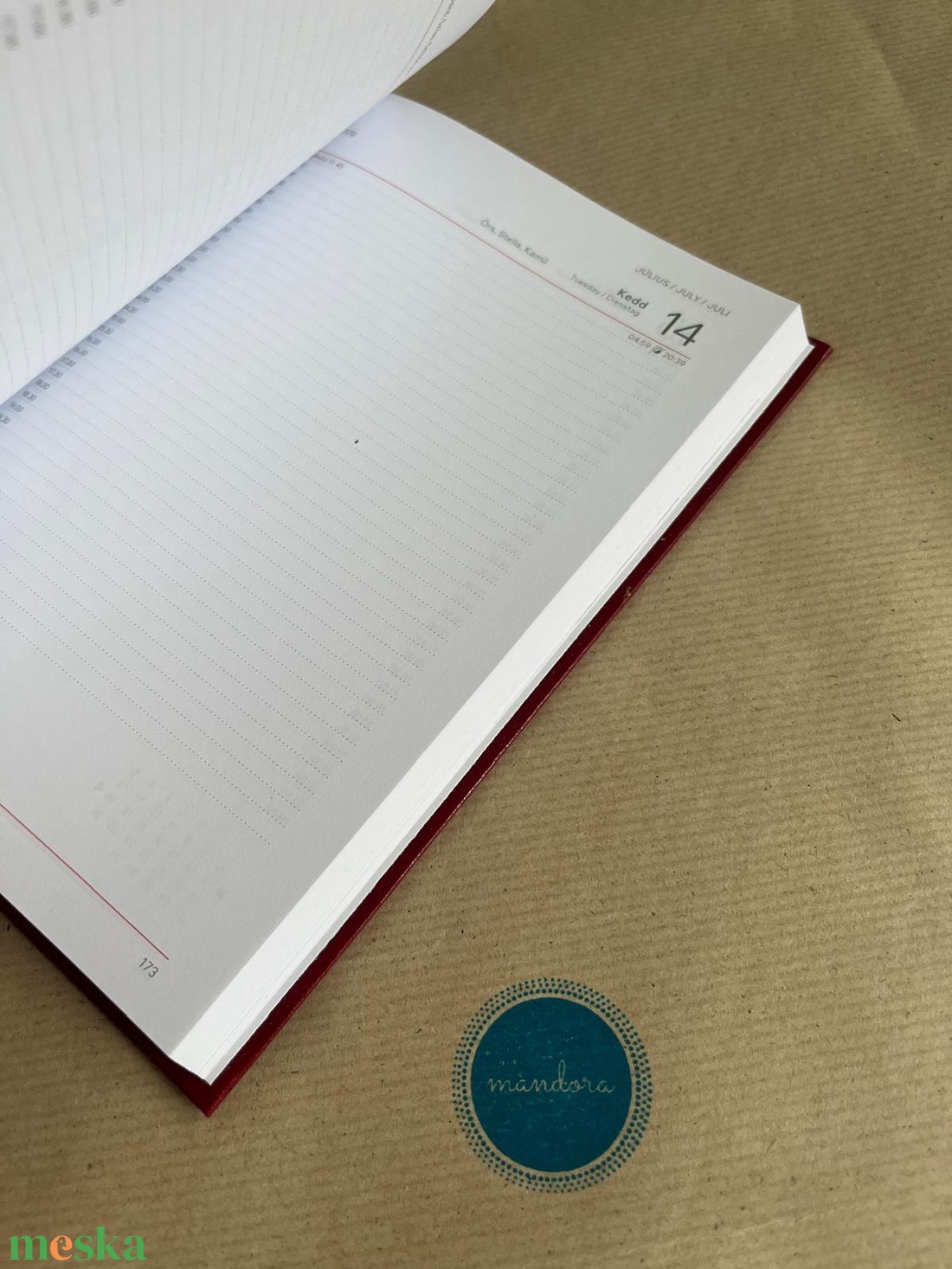 Mandalás határidőnapló - bordó - otthon & életmód - papír, írószer - naptár & tervező - Meska.hu