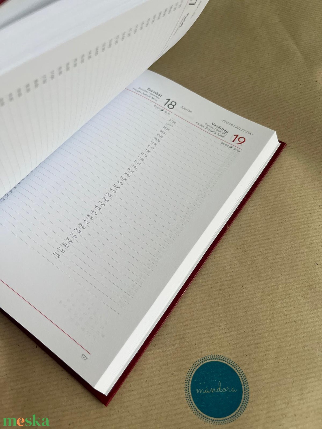 Mandalás határidőnapló - bordó - otthon & életmód - papír, írószer - naptár & tervező - Meska.hu