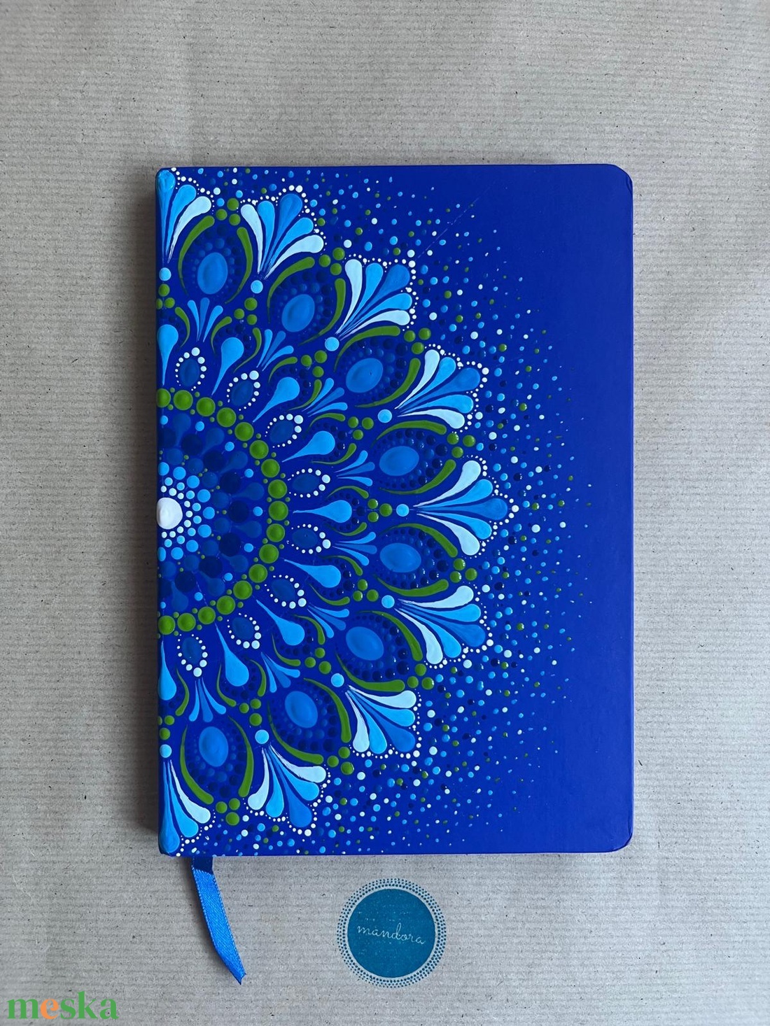 Mandalás jegyzetfüzet - kék - otthon & életmód - papír, írószer - jegyzetfüzet & napló - Meska.hu