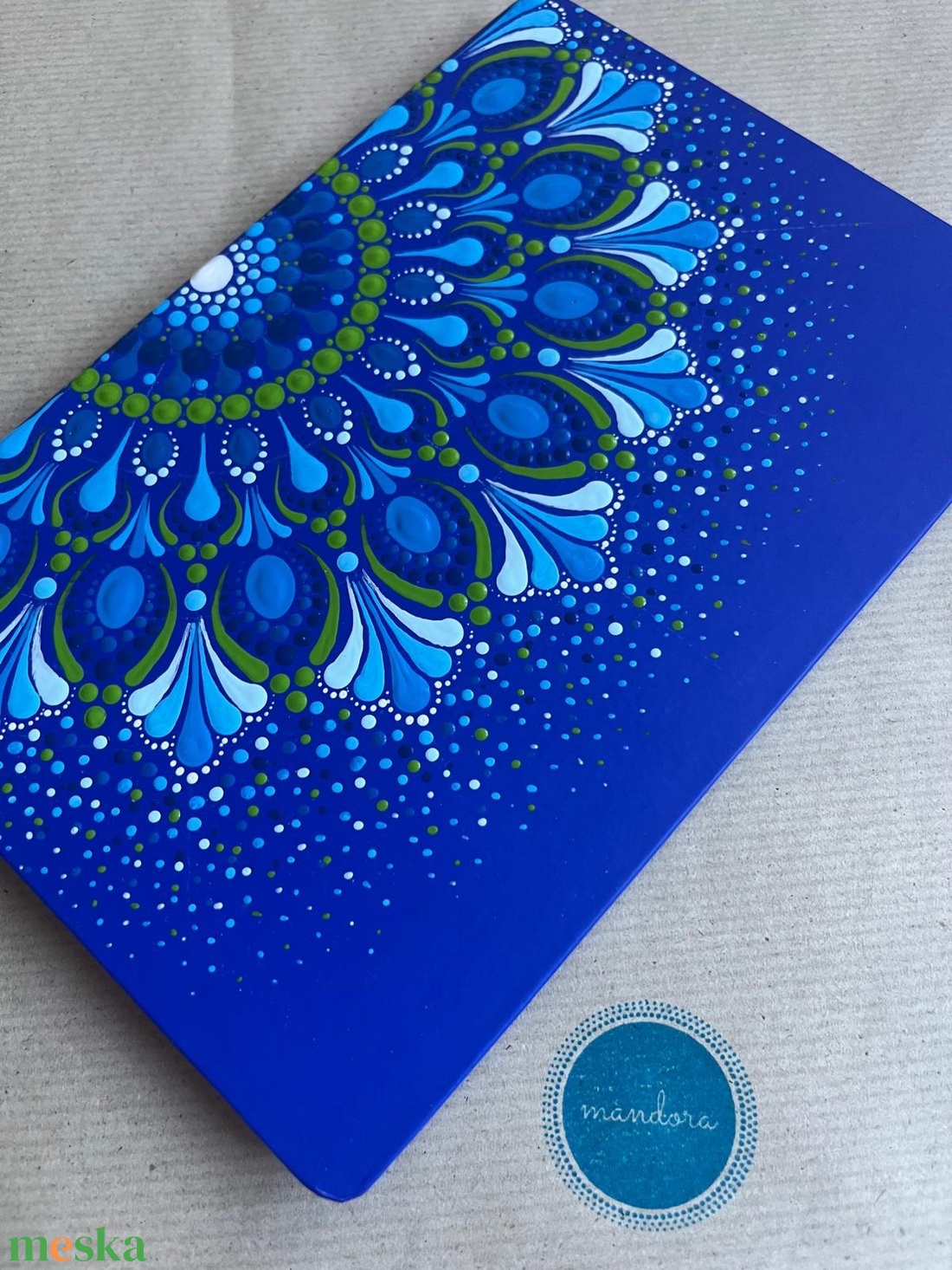 Mandalás jegyzetfüzet - kék - otthon & életmód - papír, írószer - jegyzetfüzet & napló - Meska.hu