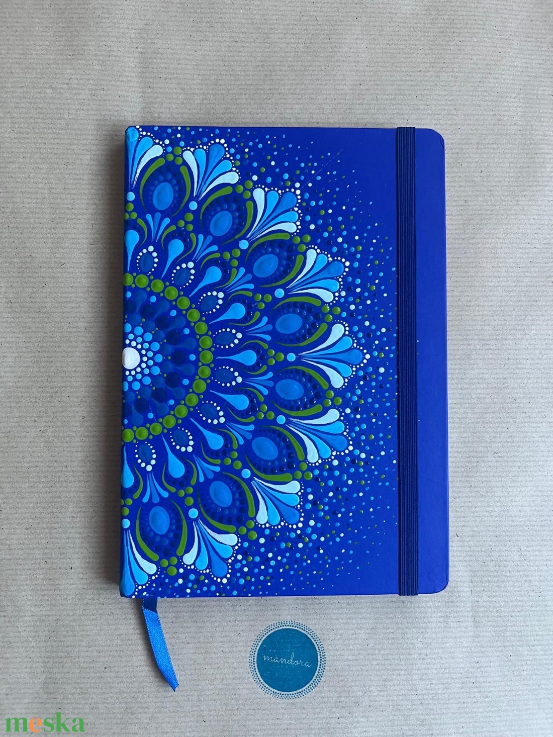 Mandalás jegyzetfüzet - kék - otthon & életmód - papír, írószer - jegyzetfüzet & napló - Meska.hu