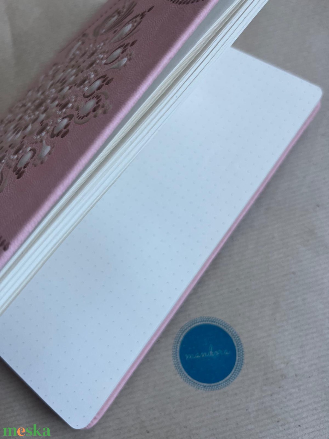 Mandalás jegyzetfüzet - barackszín - otthon & életmód - papír, írószer - jegyzetfüzet & napló - Meska.hu