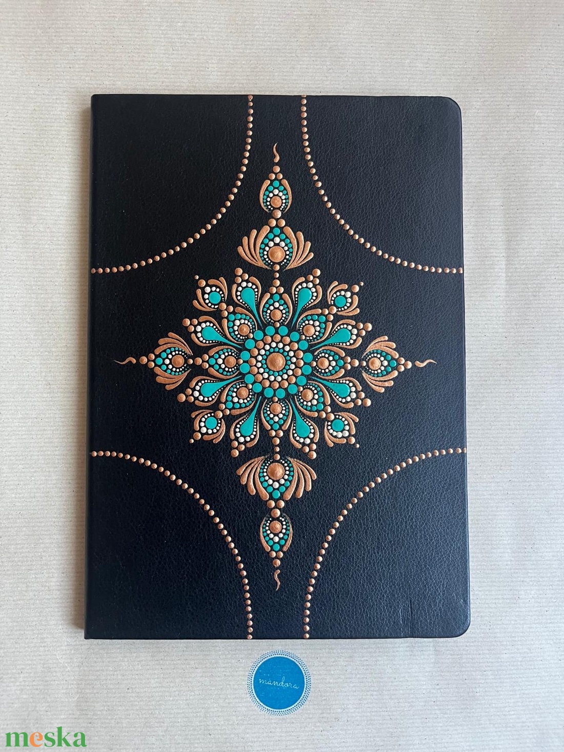 Mandalás jegyzetfüzet - fekete - otthon & életmód - papír, írószer - jegyzetfüzet & napló - Meska.hu