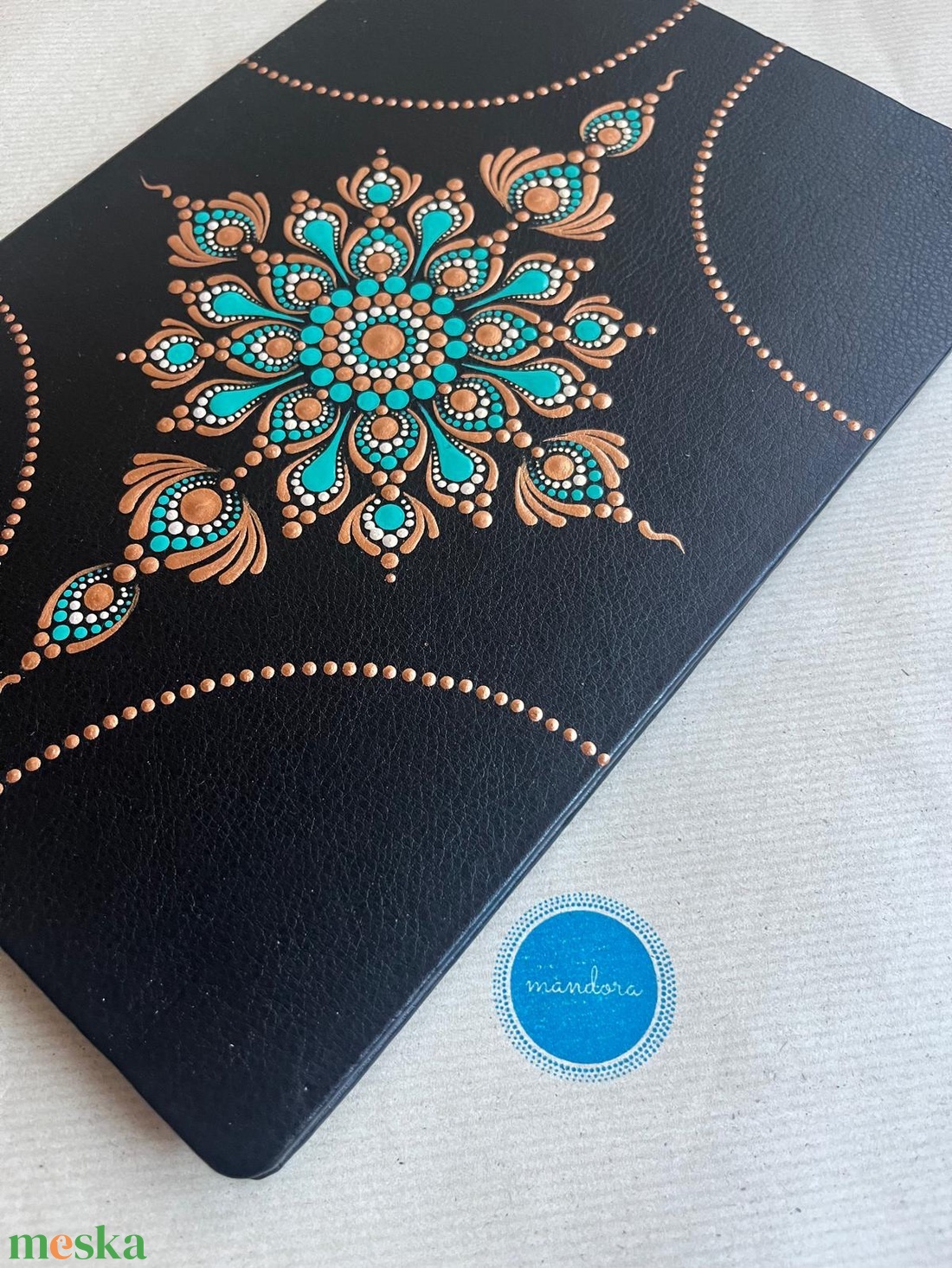 Mandalás jegyzetfüzet - fekete - otthon & életmód - papír, írószer - jegyzetfüzet & napló - Meska.hu