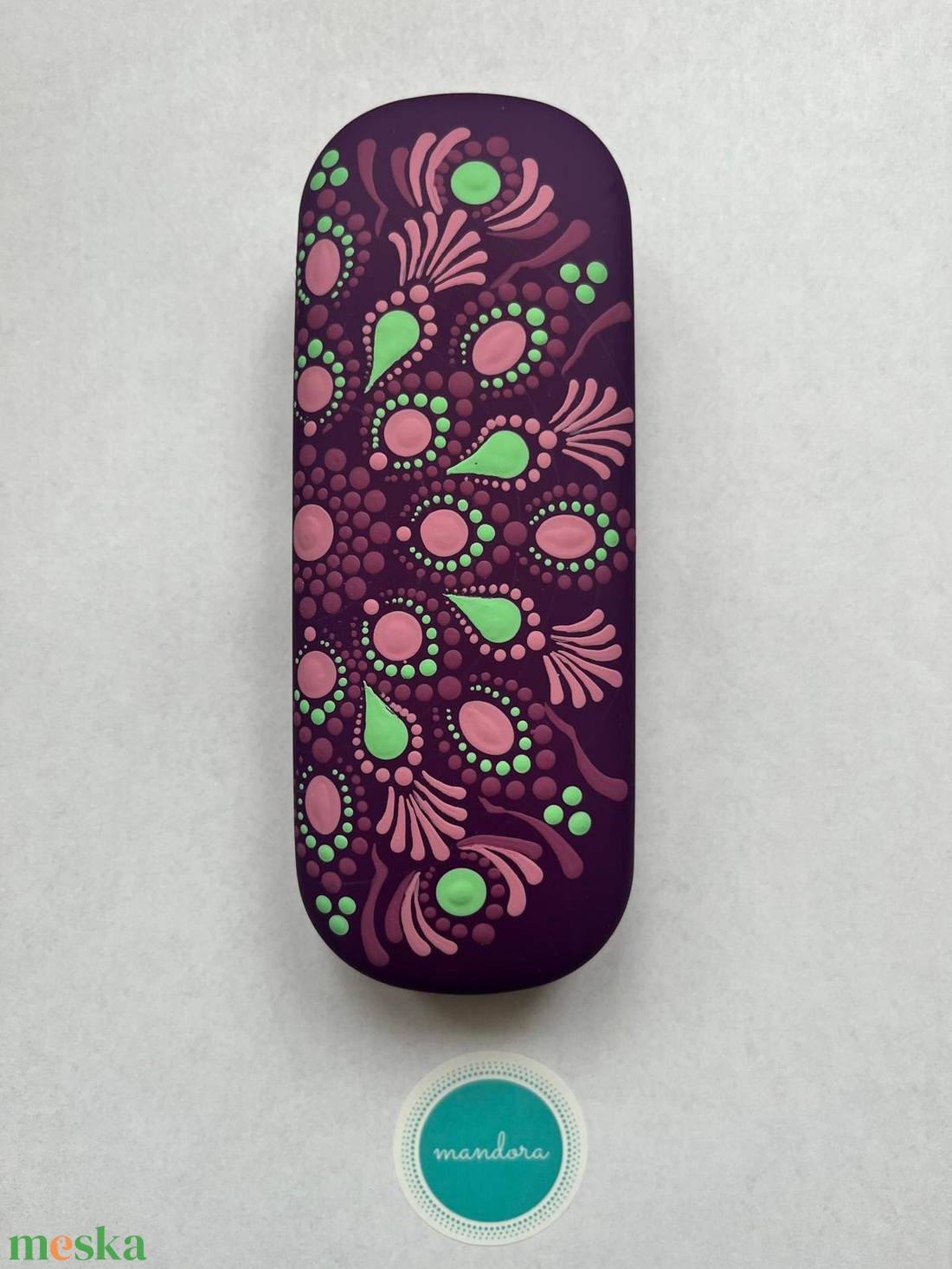 Szemüvegtok pontozott mandala mintával - táska & tok - pénztárca & más tok - szemüvegtok - Meska.hu