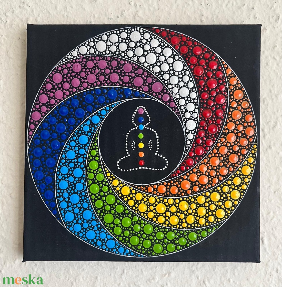 Csakra spirál - pontozott mandala - otthon & életmód - dekoráció - spiritualitás - mandala - Meska.hu