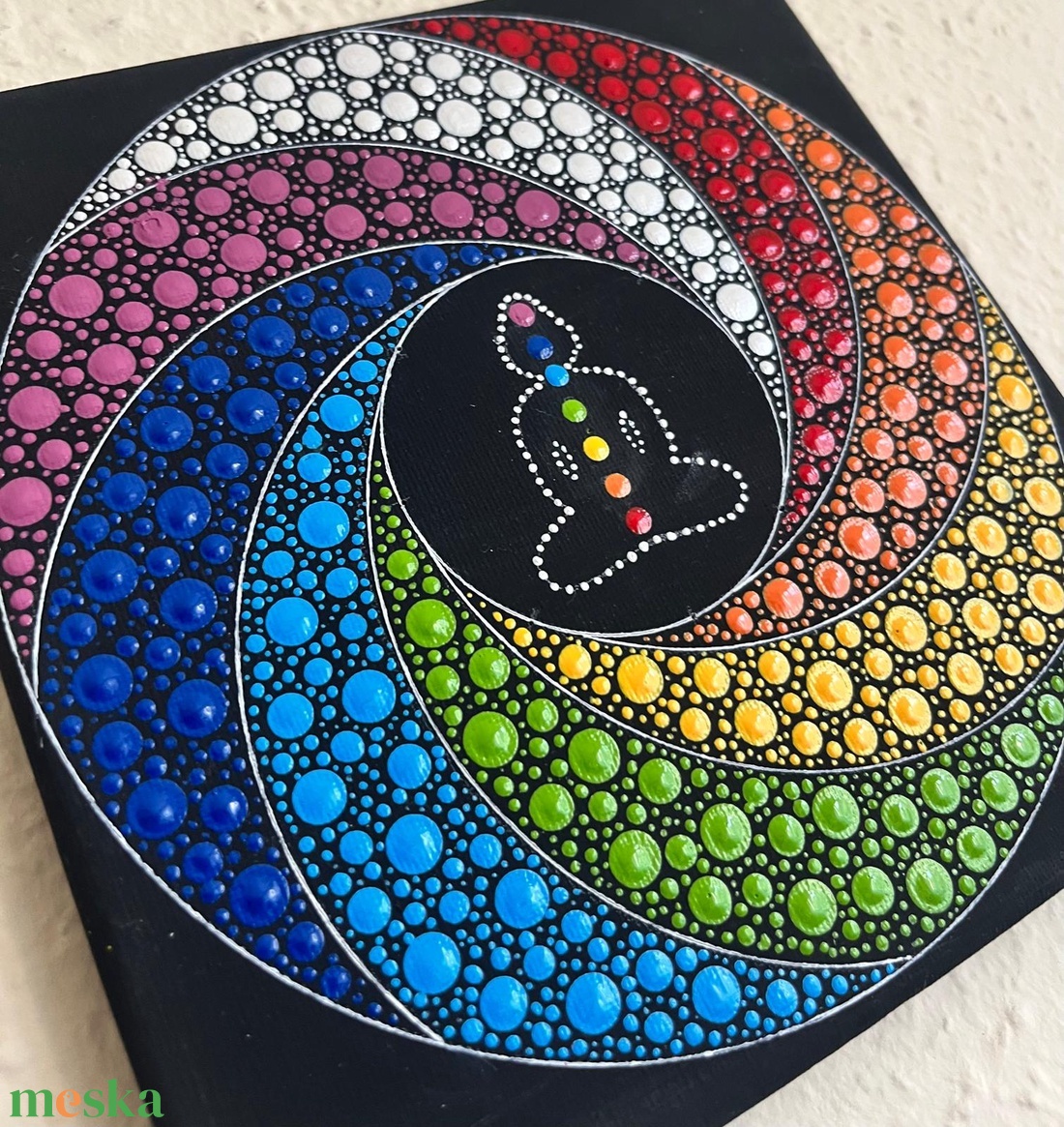 Csakra spirál - pontozott mandala - otthon & életmód - dekoráció - spiritualitás - mandala - Meska.hu