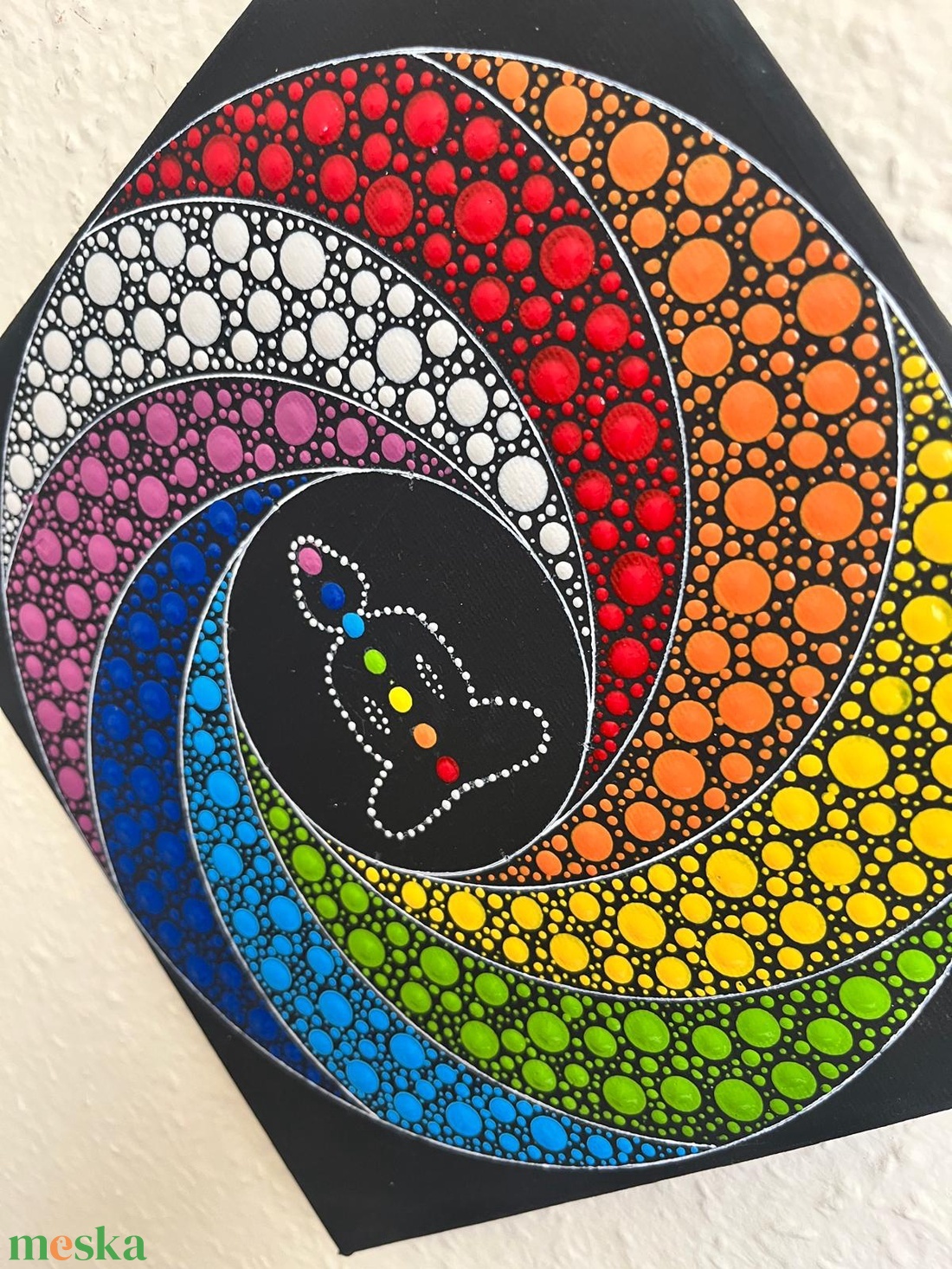 Csakra spirál - pontozott mandala - otthon & életmód - dekoráció - spiritualitás - mandala - Meska.hu