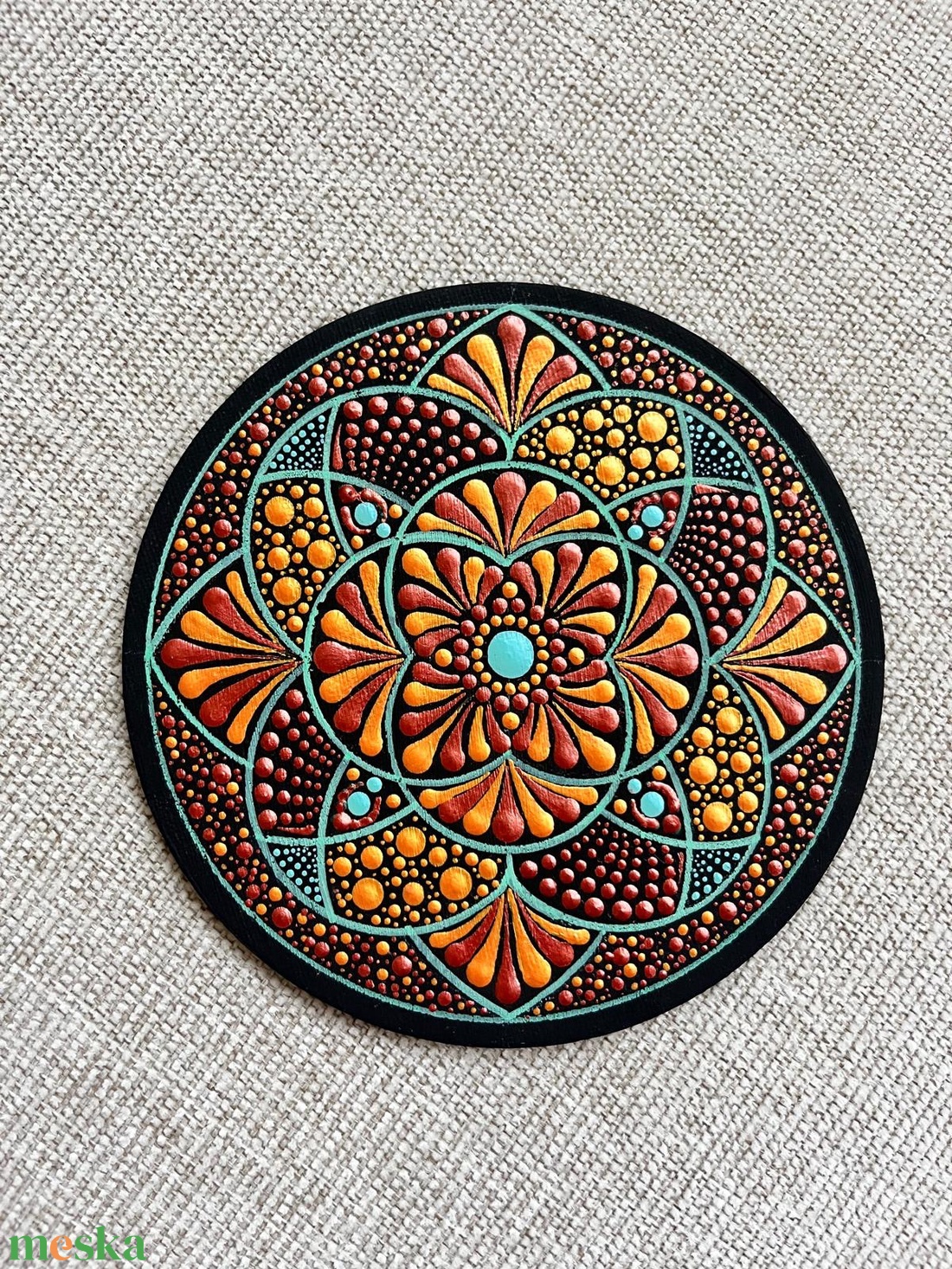 Hűtőmágnes mandala 15 cm - otthon & életmód - konyhafelszerelés, tálalás - konyhai dekoráció - hűtőmágnes - Meska.hu