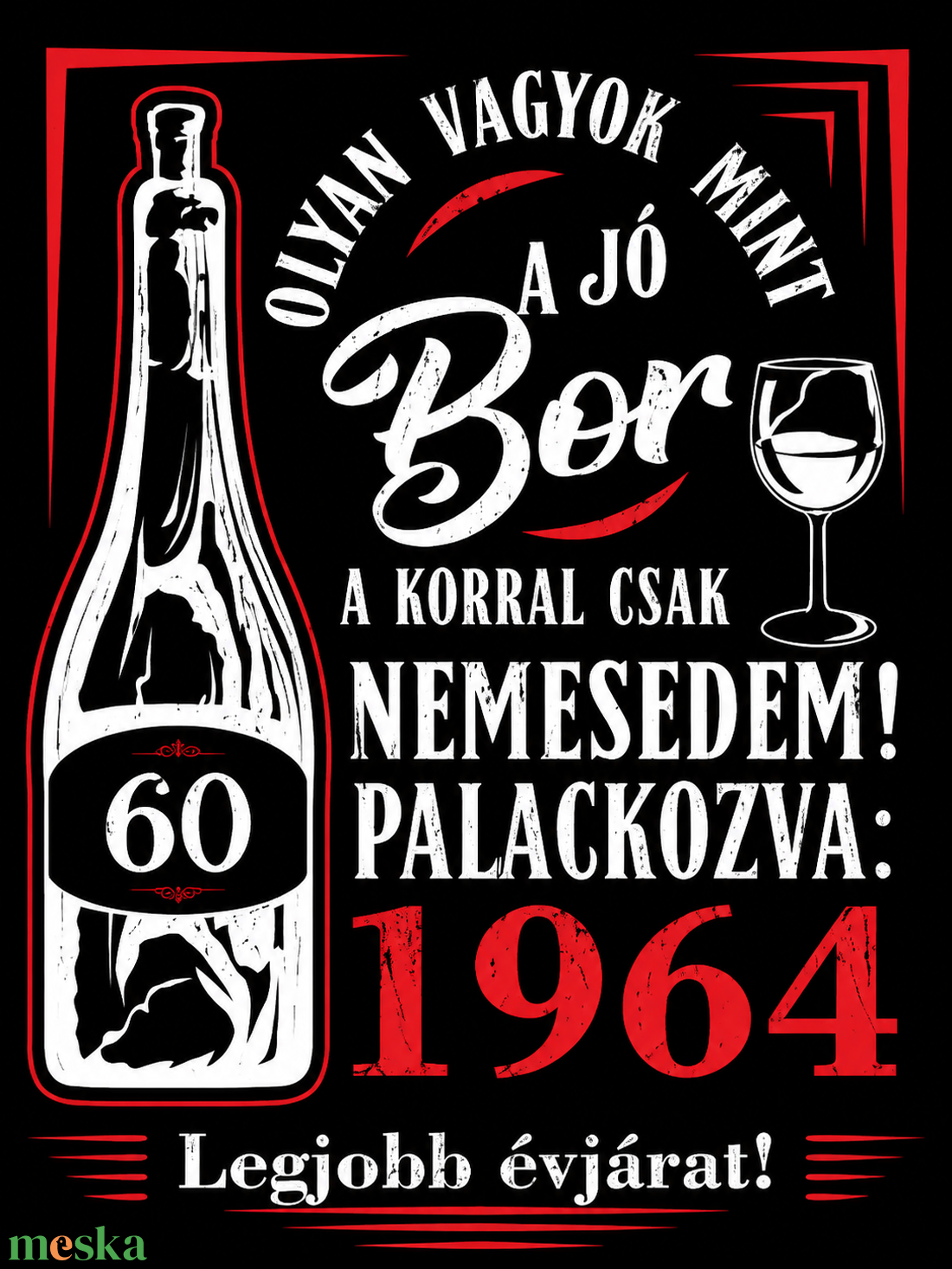 60 éves szülinapi póló - ruha & divat - női ruha - póló, felső - Meska.hu
