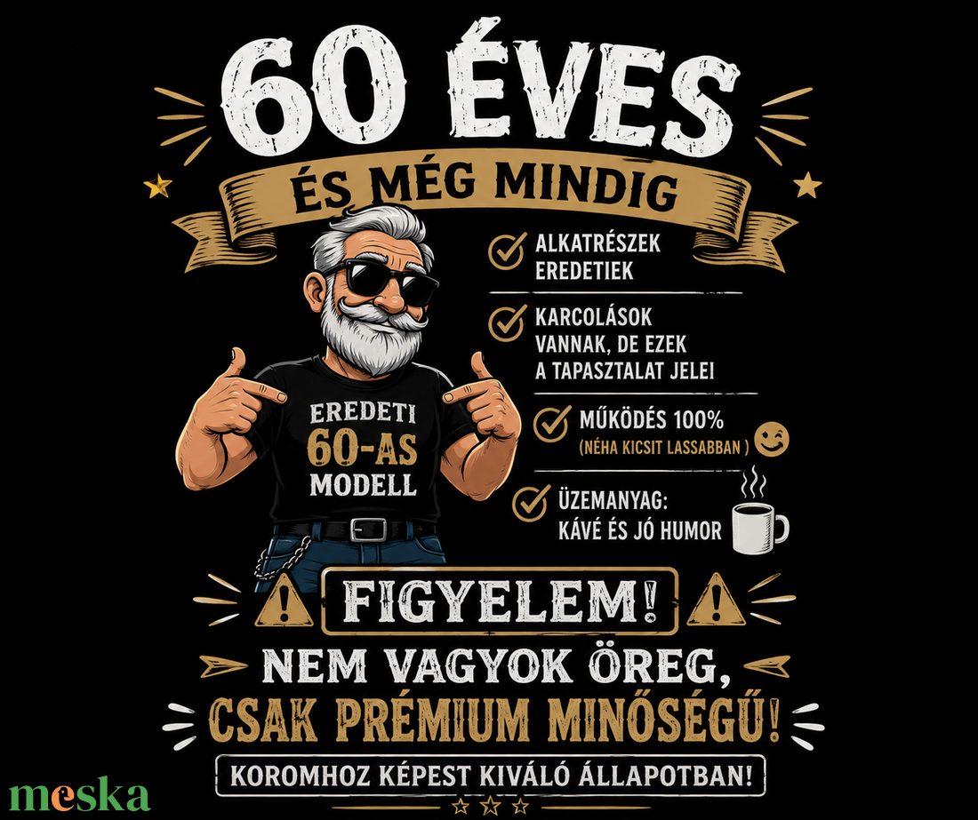60 éves szülinapi póló - ruha & divat - női ruha - póló, felső - Meska.hu