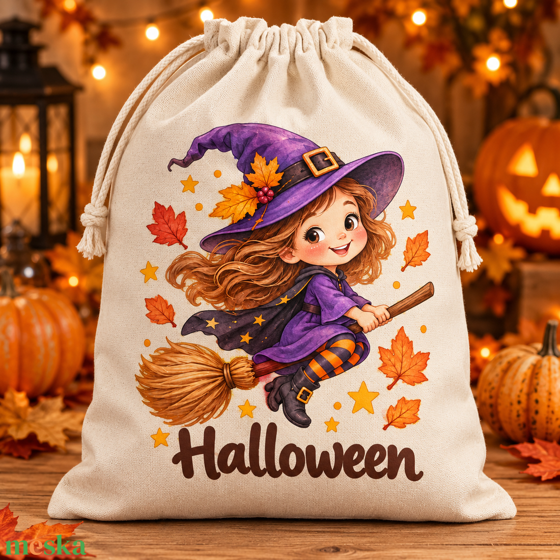 Hallowen cukorkagyűjtő zsák - otthon & életmód - dekoráció - halloween - halloweeni cukorkagyűjtők és cukorkatartók - Meska.hu