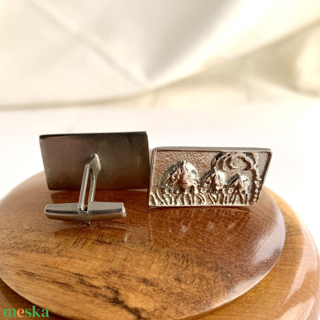 Afrika stílusú különleges egyedi retro fém mandzsettagomb a '60-as '70-es évekből, elegáns ajándéktárgy férfinek - ékszer - mandzsettagomb - Meska.hu