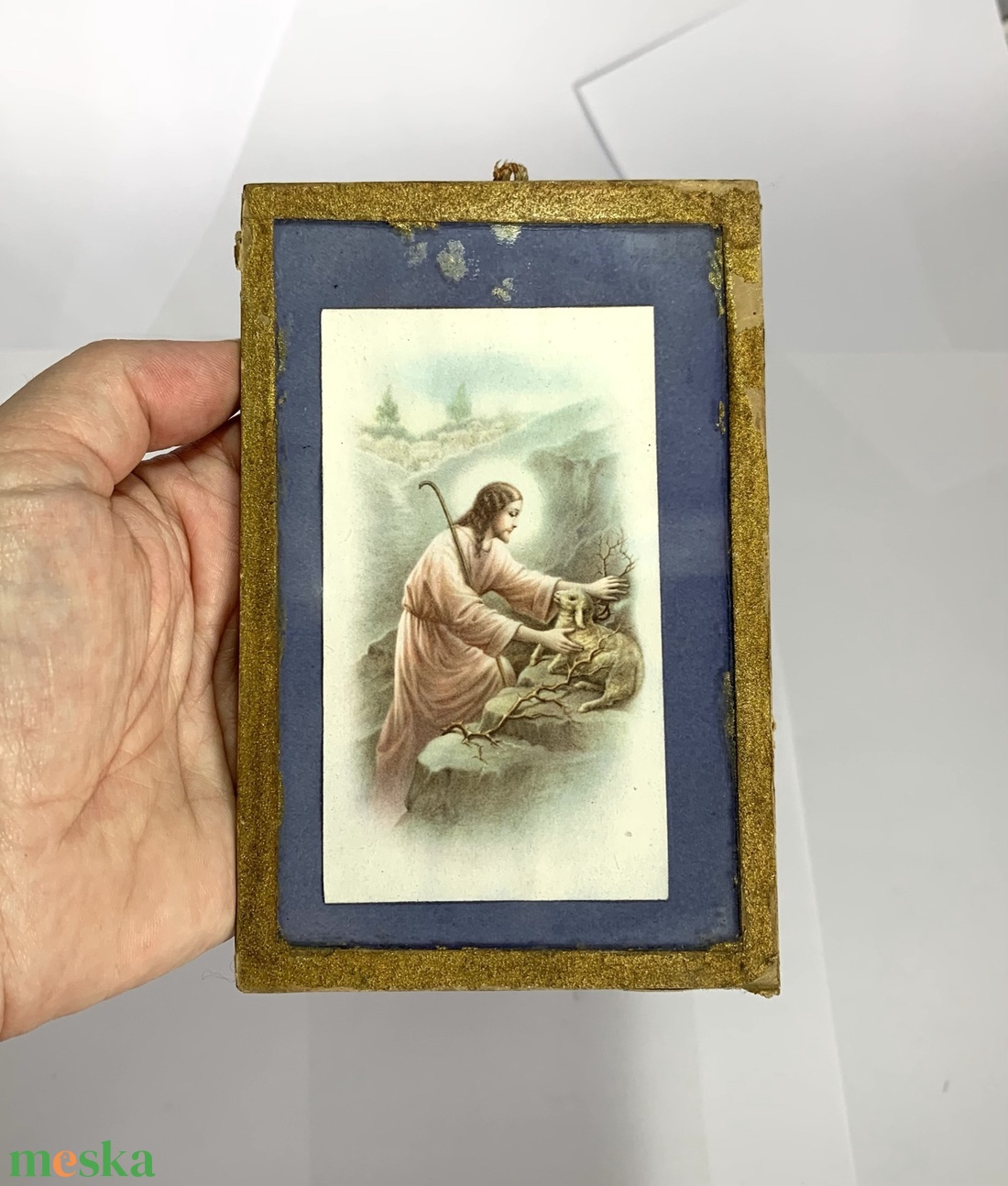 Szentkép 1940-es évekből, Jézus Krisztus régi kép, vintage asztali kép karácsonyra, húsvétra stb. régi vallási kép - karácsony - karácsonyi ajándékozás - karácsonyi képeslap, üdvözlőlap, ajándékkísérő - Meska.hu Szentkép 1940-es évekből, Jézus Krisztus régi kép, vintage asztali kép karácsonyra, húsvétra stb. régi vallási kép - karácsony - karácsonyi ajándékozás - karácsonyi képeslap, üdvözlőlap, ajándékkísérő - Meska.hu