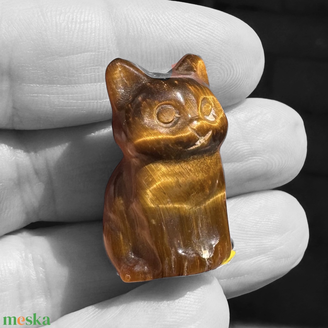 Tigrisszem kristály cica, kézzel faragott 3 cm -es drágakő macska, faragott ásvány cica gyógyhatással! Arany tigris cica - otthon & életmód - kisállatoknak - cicáknak & macskáknak - Meska.hu