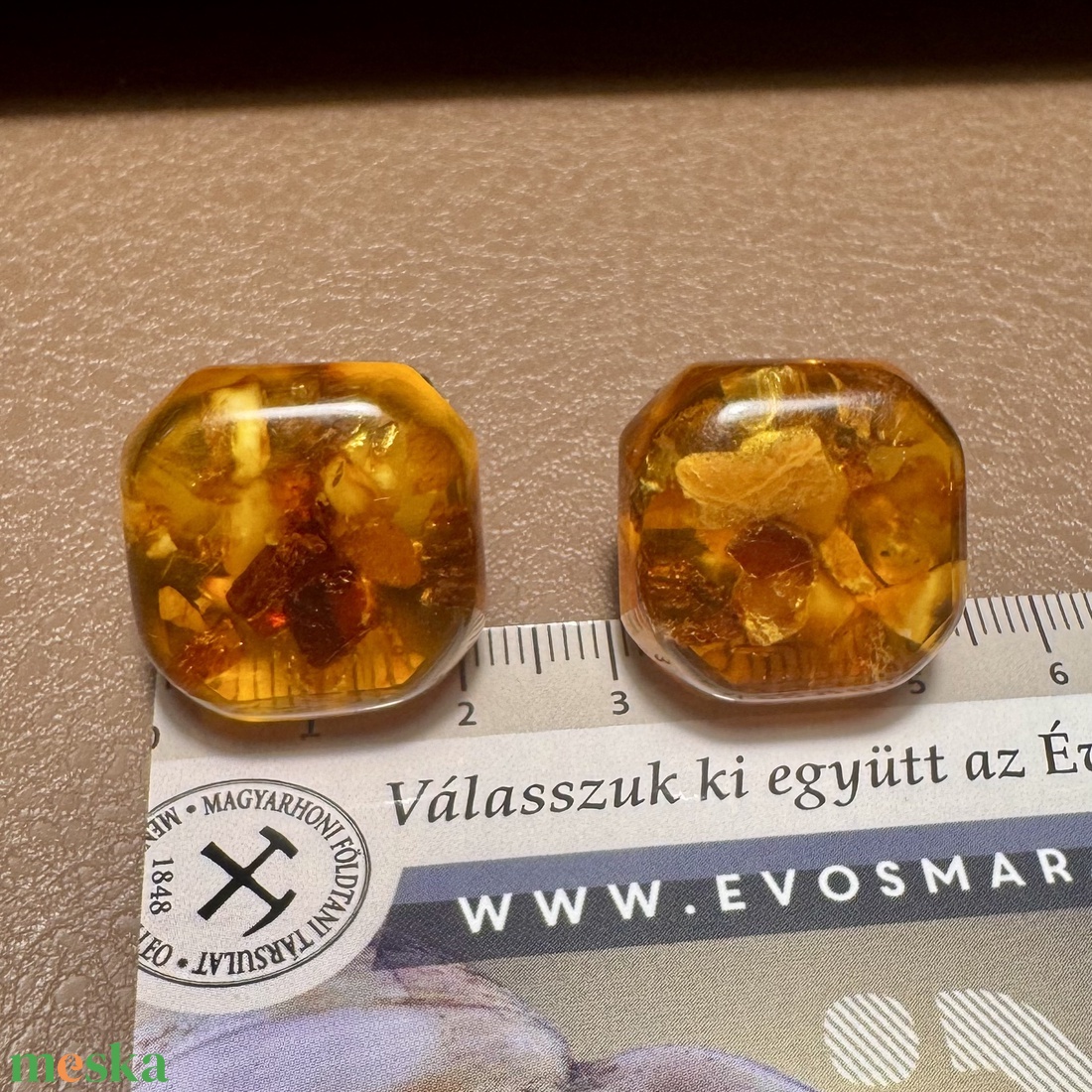 Régi balti borostyán mandzsettagomb, vintage mandzsetta, elegáns mandzsetta 60as évekből, férfi ajándék mandzsetta gomb - ékszer - mandzsettagomb és nyakkendőtű - Meska.hu