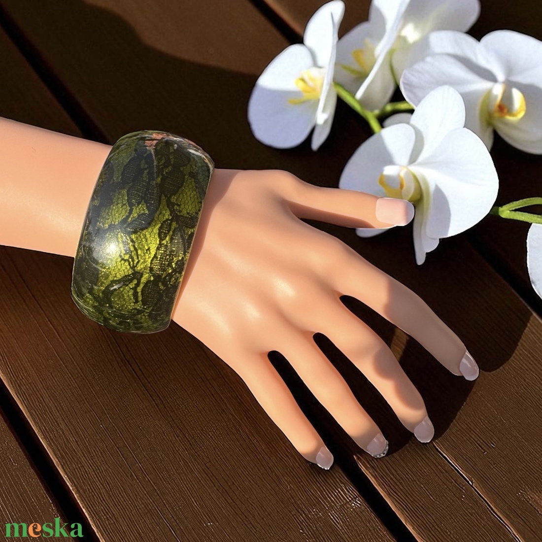 1 db Vintage akryl karperec, 1980-as évekből karkötő, retro színes karperec, kézműves karkötő ékszer  - ékszer - karkötő - karperec - Meska.hu