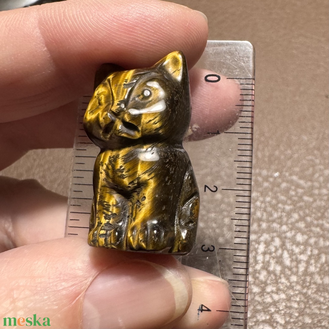 Tigrisszem cica, kézzel faragott 3 cm -es drágakő macska, faragott ásvány cica gyógyhatással! Kristály macska tigrisszem - otthon & életmód - kisállatoknak - cicáknak & macskáknak - Meska.hu