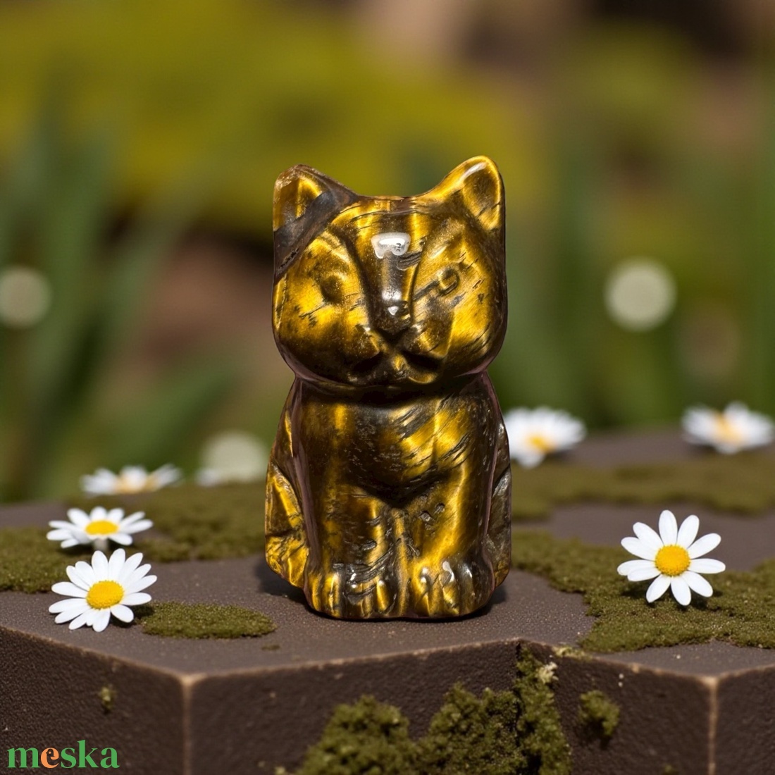 Tigrisszem cica, kézzel faragott 3 cm -es drágakő macska, faragott ásvány cica gyógyhatással! Kristály macska tigrisszem - otthon & életmód - kisállatoknak - cicáknak & macskáknak - Meska.hu