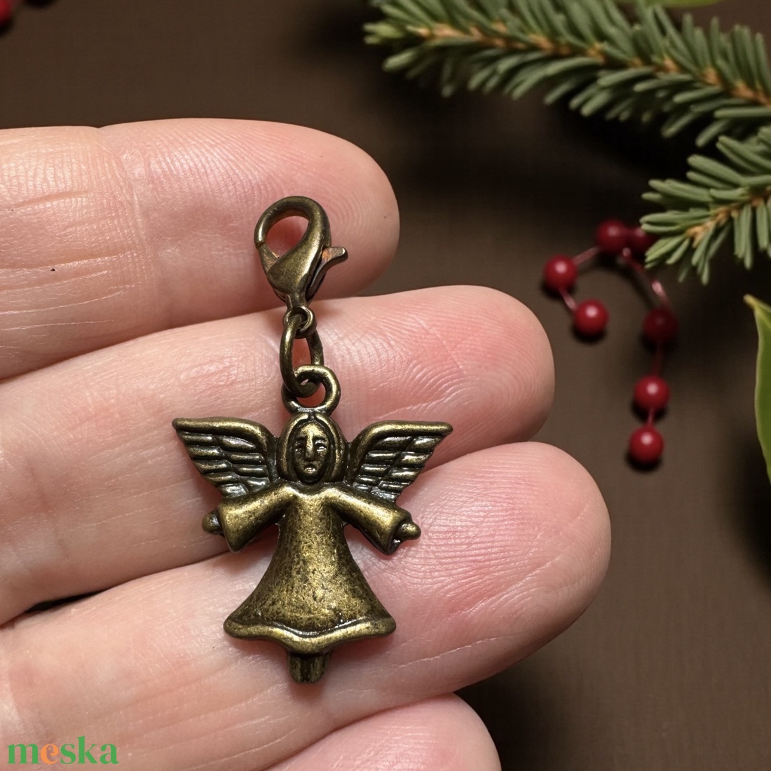 Angyal, tündér, őrangyal kulcsra, táskára, ásvány angyal kabala, védelmező - kristály angyalka! - táska & tok - kulcstartó & táskadísz - táskadísz - Meska.hu