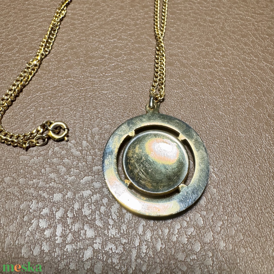 24 karát aranyozott Damascene nyaklánc, vintage damaszkén nyaklánc, Toledói spanyol ékszer, arany nyakék - ékszer - nyaklánc - medál - Meska.hu