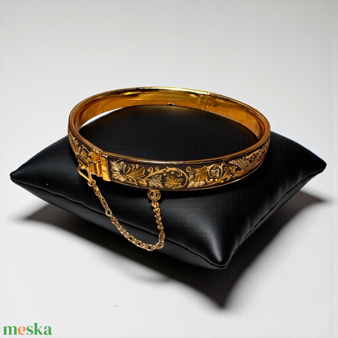 24 karát aranyozott Damascene karkötő, damasztén toledói karperec, Toledó spanyol ékszer, damascene karperec, damaszkén - ékszer - karkötő - karperec - Meska.hu