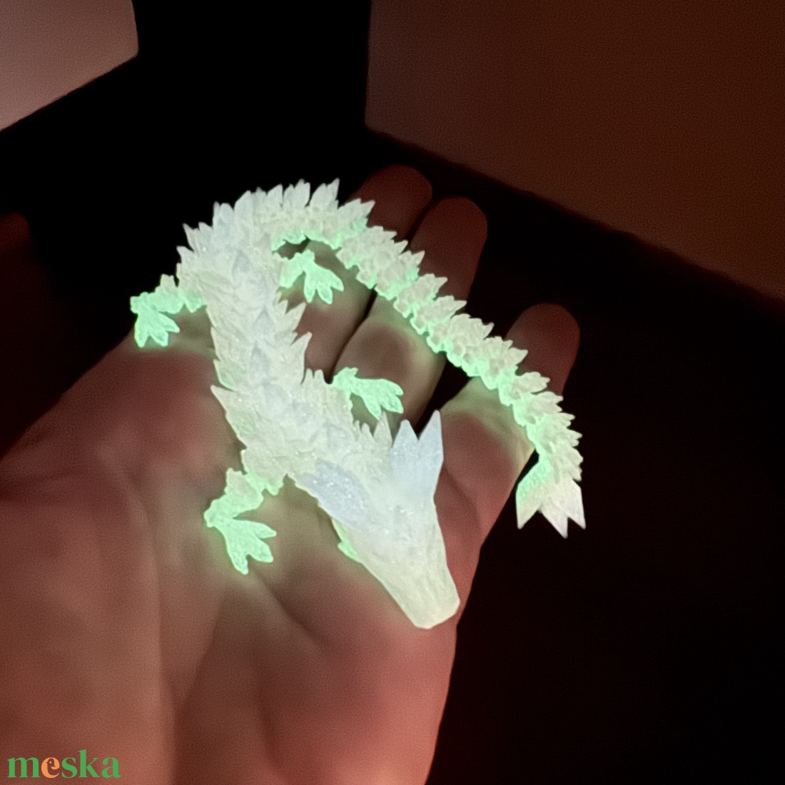 3D nyomtatott világító sárkány, 3D állat figura, világító játék 22 cm-es sárkány figura - játék & sport - húzó & tolójátékok - Meska.hu