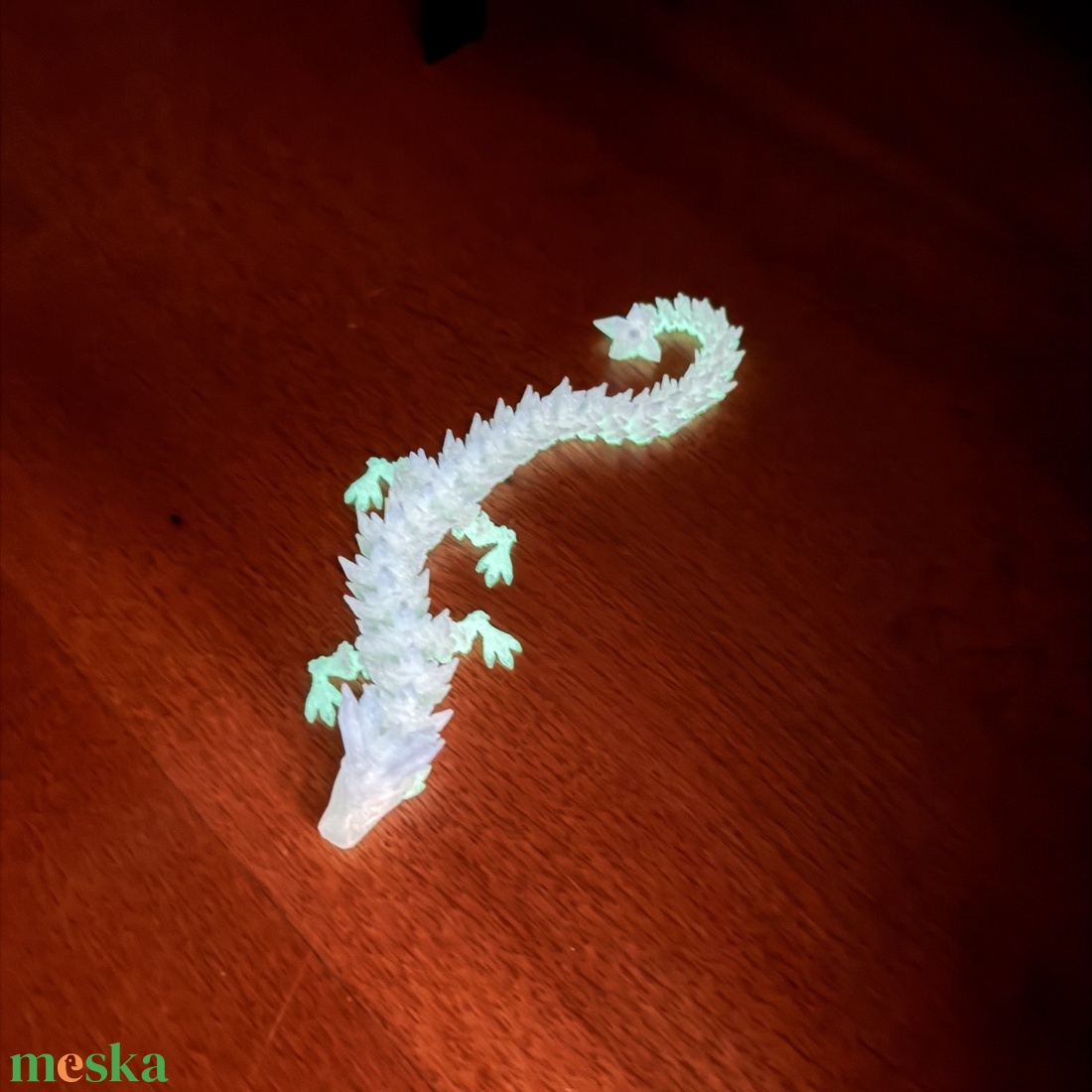 3D nyomtatott világító sárkány, 3D állat figura, világító játék 22 cm-es sárkány figura - játék & sport - húzó & tolójátékok - Meska.hu