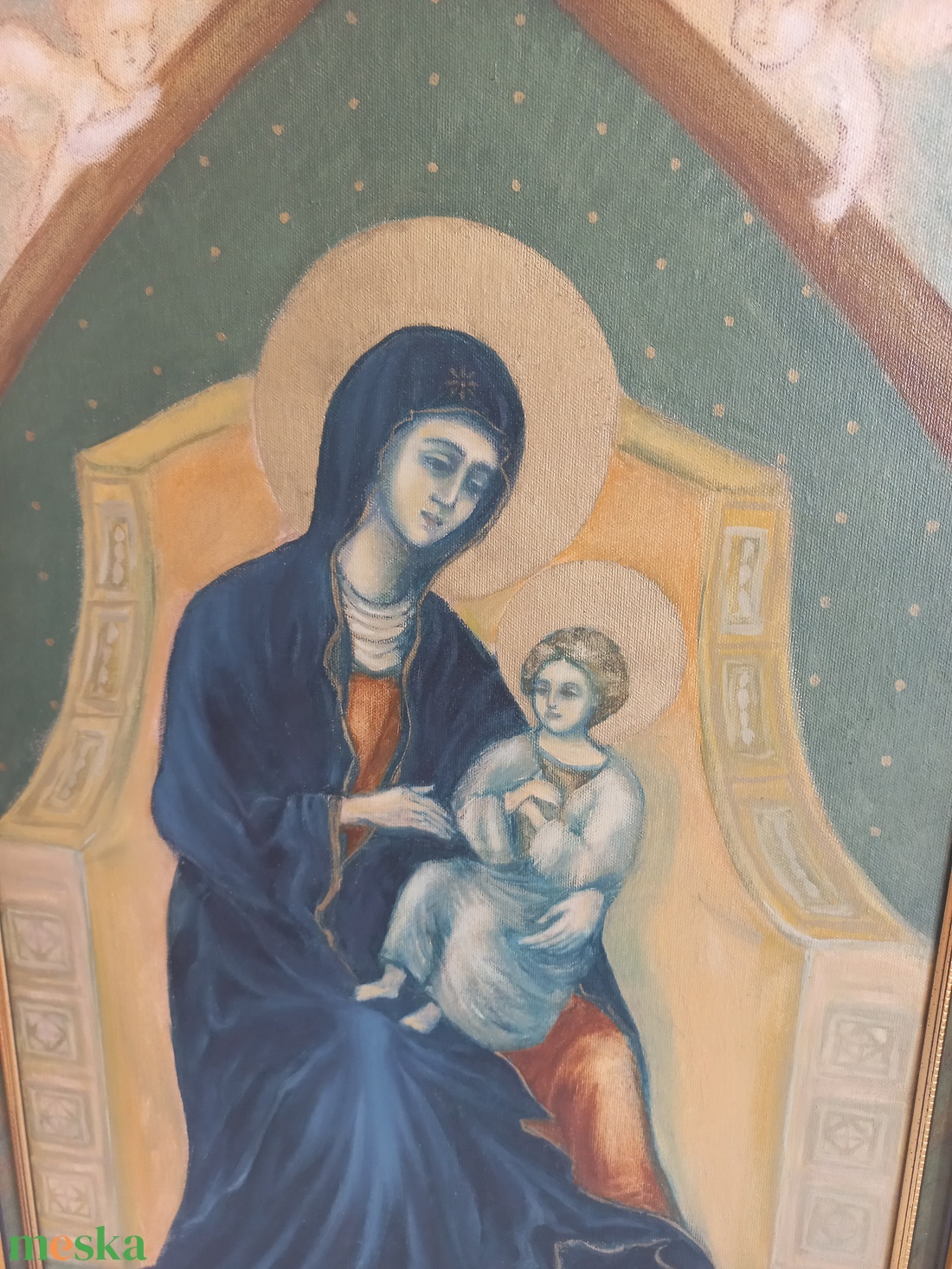 Madonna gyermekével - művészet - festmény - olajfestmény - Meska.hu Madonna gyermekével - művészet - festmény - olajfestmény - Meska.hu