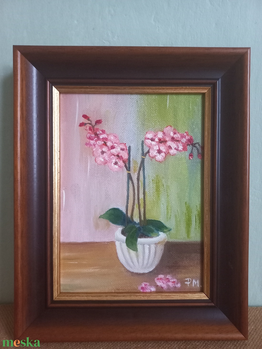 Rózsaszín orchideák - művészet - festmény - olajfestmény - Meska.hu Rózsaszín orchideák - művészet - festmény - olajfestmény - Meska.hu