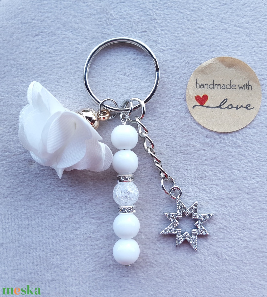 Csillagos kulcstartó, Hegyikristály - Ónix ásványszállal - táska & tok - kulcstartó & táskadísz - kulcstartó - Meska.hu Csillagos kulcstartó, Hegyikristály - Ónix ásványszállal - táska & tok - kulcstartó & táskadísz - kulcstartó - Meska.hu