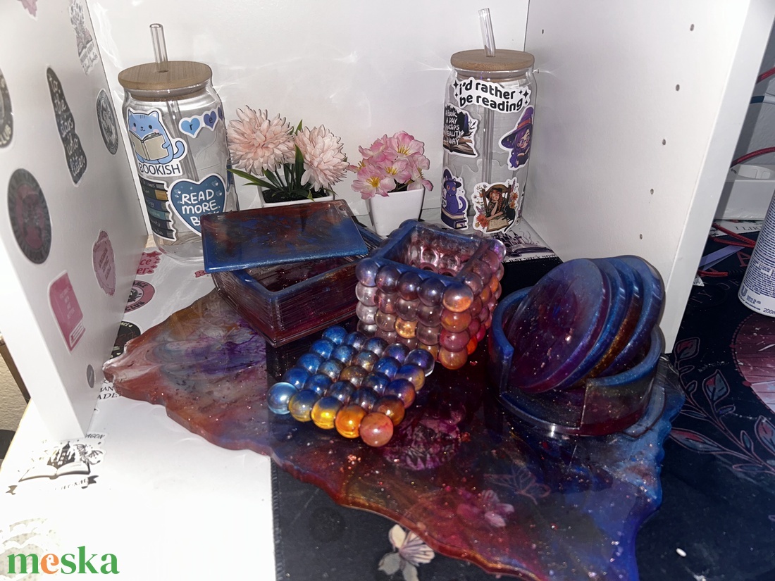 Galaxy Epoxy Kollekció  - ékszer - ékszertartó - ékszerdoboz - Meska.hu