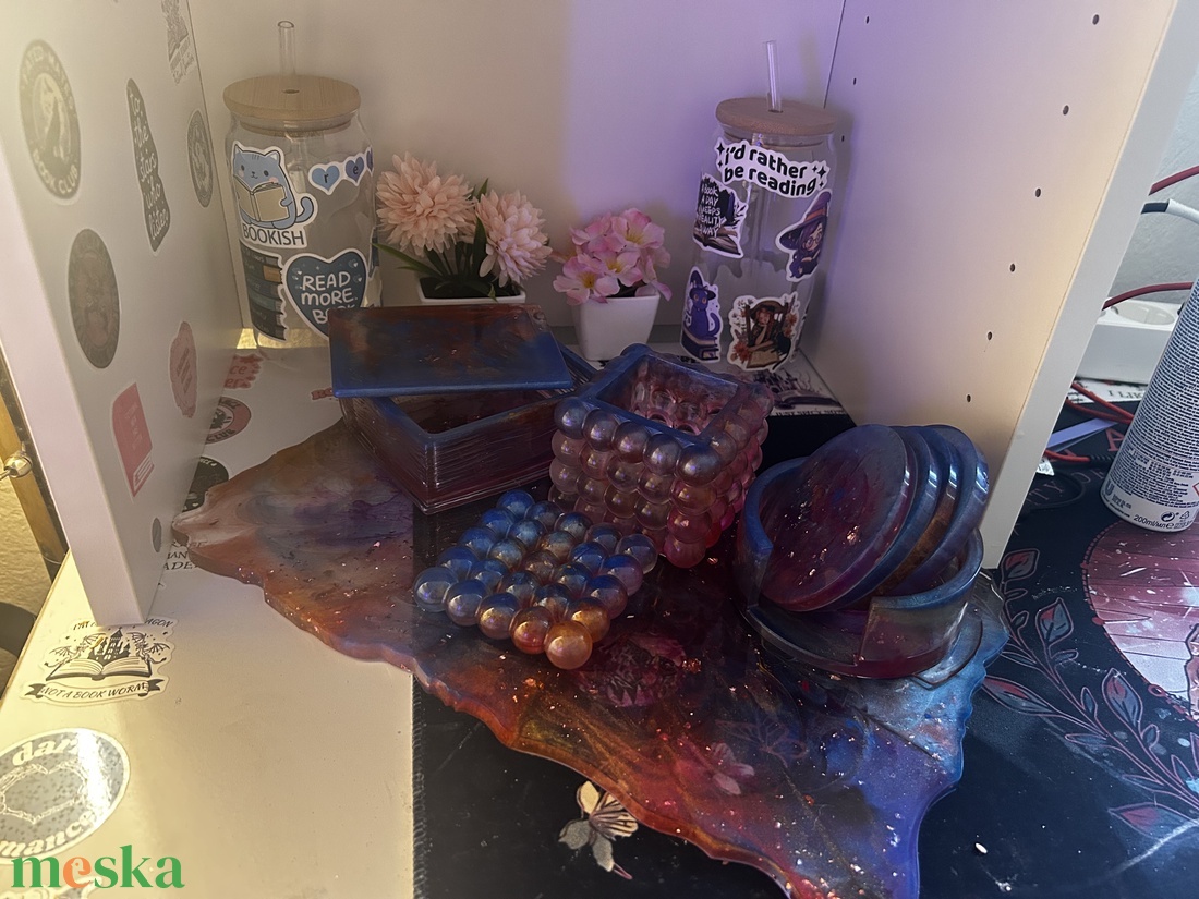Galaxy Epoxy Kollekció  - ékszer - ékszertartó - ékszerdoboz - Meska.hu