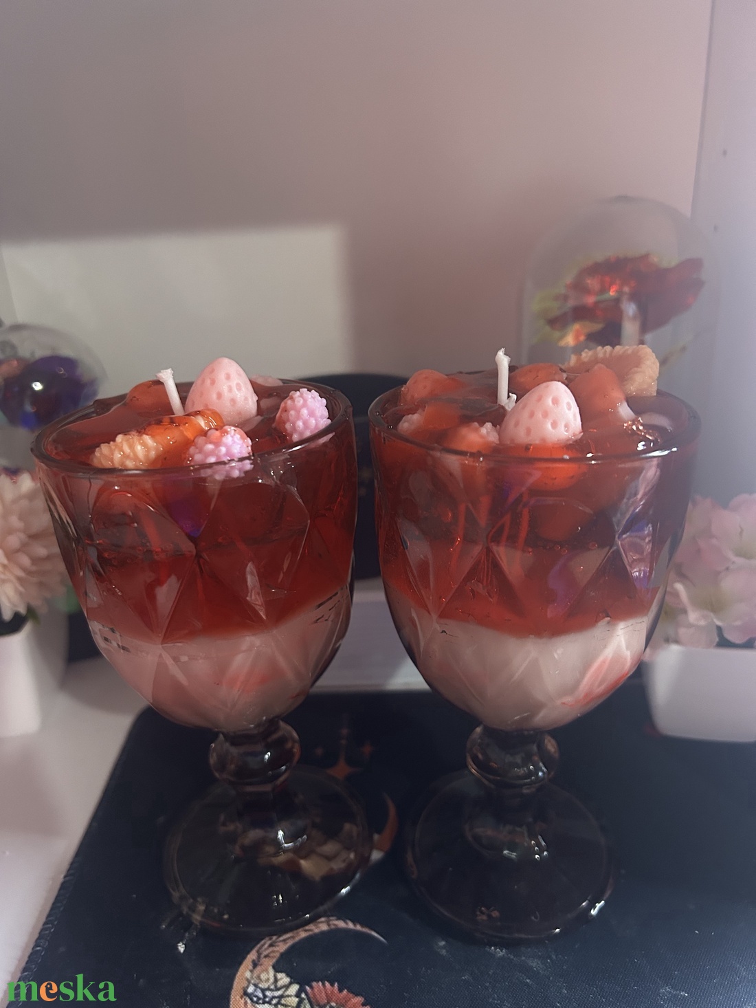 Epres desszertgyertya pohárban - otthon & életmód - gyertya, illat, aroma - gyertya - Meska.hu