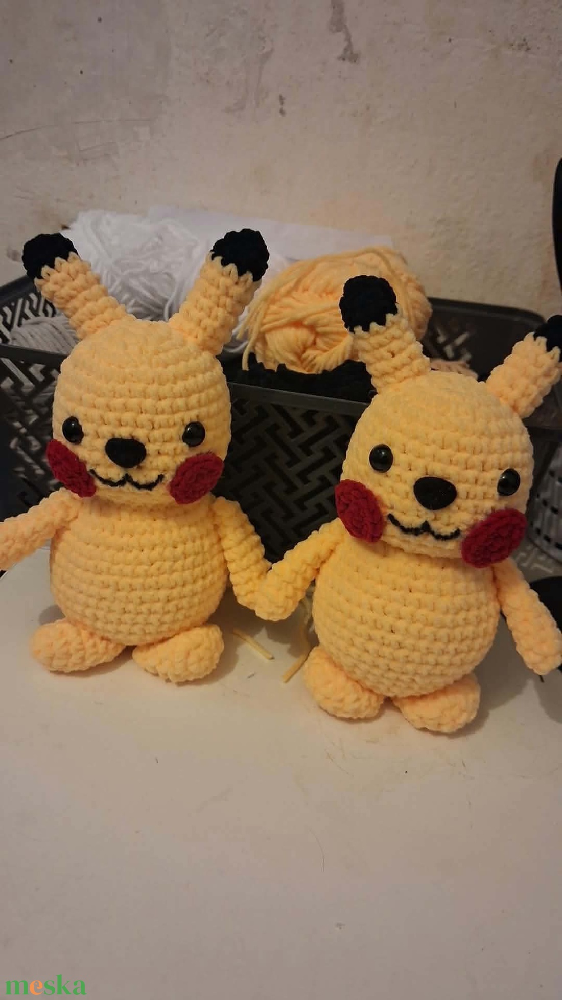 Horgolt Pikachu - játék & sport - plüssállat & játékfigura - plüss mesefigurák - Meska.hu