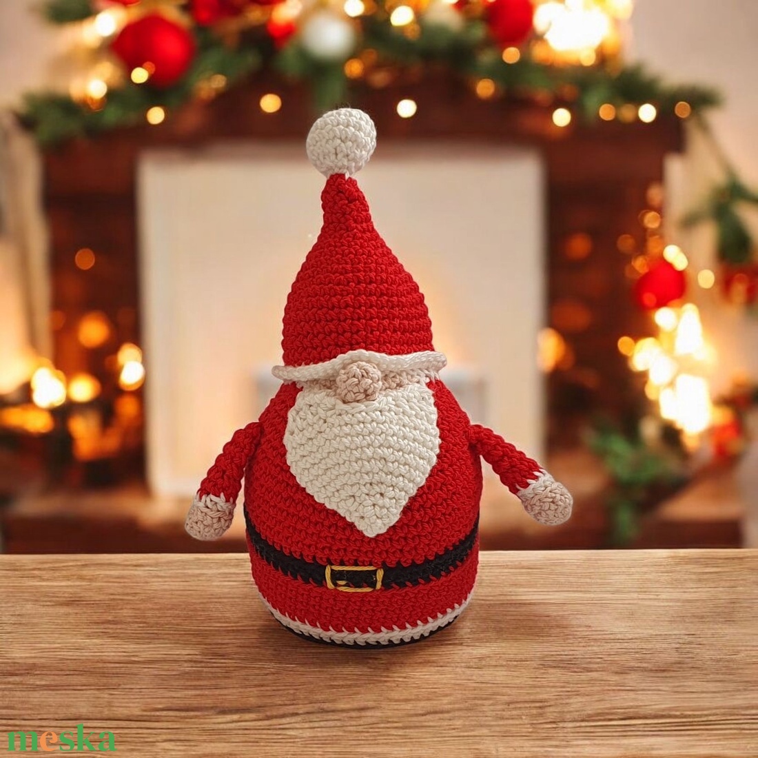 Horgolt mikulás - karácsony - mikulás - mikulás beltéri dekoráció - Meska.hu