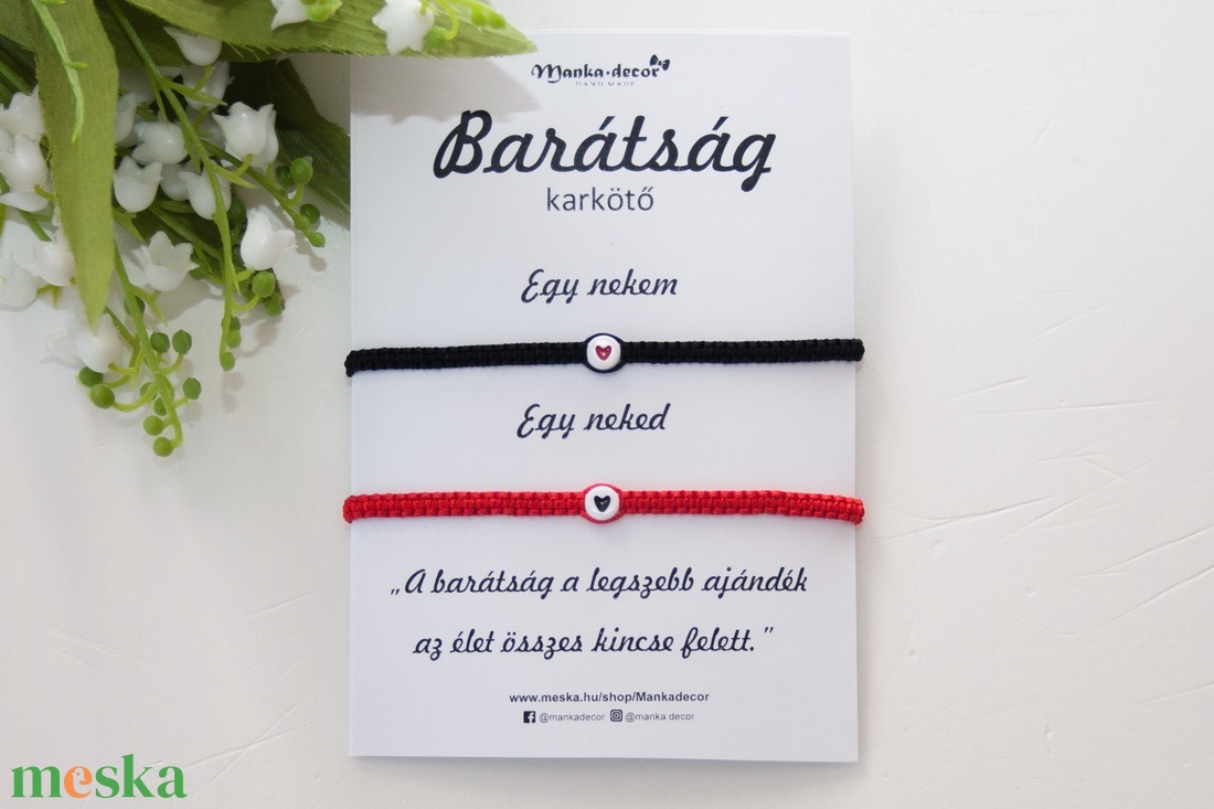 Fonott makramé karkötő Barátság karkötő 2 darab - Szívecskés piros/fekete - ékszer - karkötő - fonott karkötő - Meska.hu Fonott makramé karkötő Barátság karkötő 2 darab - Szívecskés piros/fekete - ékszer - karkötő - fonott karkötő - Meska.hu