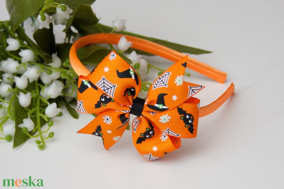 Masnis hajpánt hajráf Halloween narancssárga - otthon & életmód - dekoráció - halloween - halloweeni jelmez és kiegészítők - Meska.hu Masnis hajpánt hajráf Halloween narancssárga - otthon & életmód - dekoráció - halloween - halloweeni jelmez és kiegészítők - Meska.hu